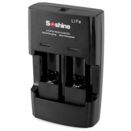 SOSHINE S5 FE LED INDICATOR LIGHT 2-SLOT LIFEPO4 RCR123 RCR2 3.2V BATTERY CHARGER - 100 - 