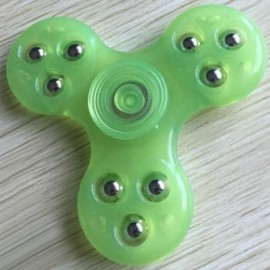 9 BEADS FINGERTIP STRESS RELIEF TOY FINGER GYRO SPINNER (CRYSTAL GREEN)