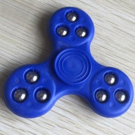 9 BEADS FINGERTIP STRESS RELIEF TOY FINGER GYRO SPINNER (BLUE)