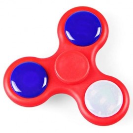 LED FIDGET SPINNER WITH MUSIC STRESS RELIEF TOY (RED)