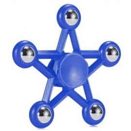 FIVE-POINTED STAR PLASTIC HAND SPINNER FUNNY STRESS RELIEVER RELAXATION GIFT (BLUE)