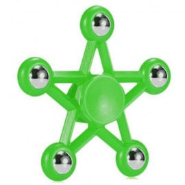 FIVE-POINTED STAR PLASTIC HAND SPINNER FUNNY STRESS RELIEVER RELAXATION GIFT (GREEN)