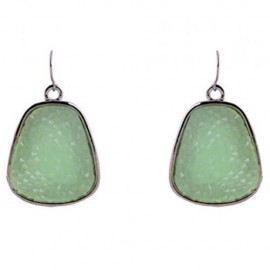 PAIR OF CHIC WOMEN'S CANDY COLOR BEADS PENDANT EARRINGS (GREEN)