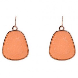PAIR OF CHIC WOMEN'S CANDY COLOR BEADS PENDANT EARRINGS (ORANGE)