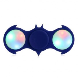 FIDDLE TOY COLORFUL FLASHING LED LIGHTS BAT FIDGET SPINNER (BLUE)