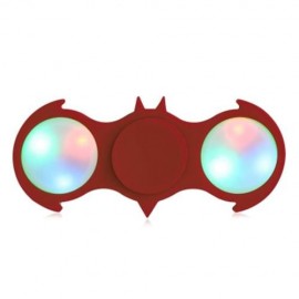 FIDDLE TOY COLORFUL FLASHING LED LIGHTS BAT FIDGET SPINNER (RED)