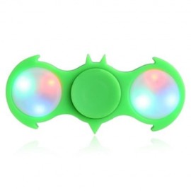 FIDDLE TOY COLORFUL FLASHING LED LIGHTS BAT FIDGET SPINNER (GREEN)