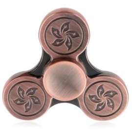 FIDDLE TOY FLOWER PATTERN FIDGET METAL SPINNER (COPPER COLOR)