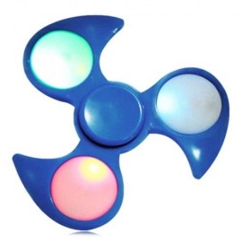 FIDDLE TOY FIDGET SPINNER WITH COLORFUL FLASHING LED LIGHTS (BLUE)