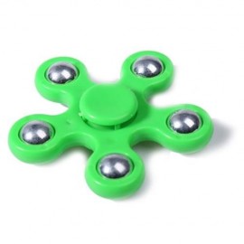 FLOWER SHAPE STRESS RELIEF TOY HAND SPINNER FINGER GYRO (GREEN)