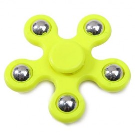 FLOWER SHAPE STRESS RELIEF TOY HAND SPINNER FINGER GYRO (YELLOW)
