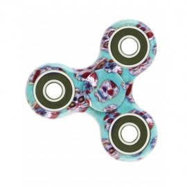 CAMOUFLAGE PRINT STRESS RELIEF FOCUS TOY FIDGET SPINNER (GREEN BLUE)