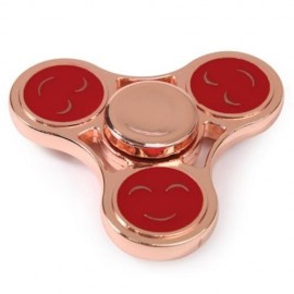 TRIANGLE SMILING FACE METAL FIDGET SPINNER GYRO (RED)