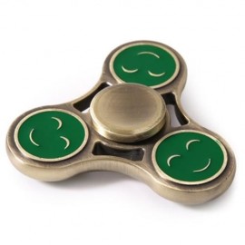 TRIANGLE SMILING FACE METAL FIDGET SPINNER GYRO (GREEN)