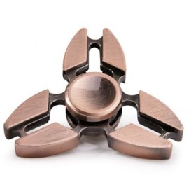 TRI SPINNING EDC FIDGET SPINNER RELAXATION TOY (RED BRONZED)