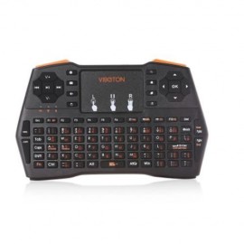 VIBOTON I8 PLUS HANDHELD WIRELESS KEYBOARD WITH TOUCH PAD (BLACK)