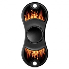 FIDDLE TOY ALUMINIUM ALLOY PATTERNED FIDGET SPINNER (YELLOW)