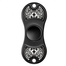 FIDDLE TOY ALUMINIUM ALLOY PATTERNED FIDGET SPINNER (BLACK WHITE)
