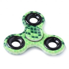 STRESS RELIEF TOY PRINTED FINGER GYRO PLASTIC FIDGET SPINNER (GREEN)