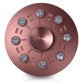 FAUX DIAMOND UFO SAUCER SHAPE FIDGET METAL SPINNER (ROSE GOLD)