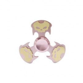 COOL SKULL FOCUS TOY METAL HAND FIDGET SPINNER (PINK)