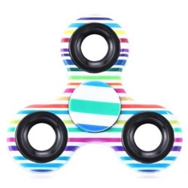 FOCUS TOY TRIANGLE STRIPED FINGER GYRO FIDGET SPINNER (STRIPE)