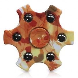ANTI STRESS SNOWFLAKE SHAPE BALL BEARING HAND SPINNER (ORANGE)