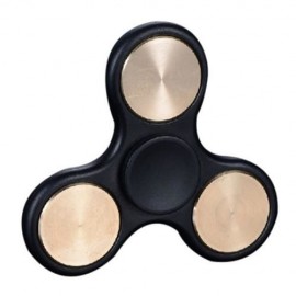 FIDDLE TOY COPPER BLADES FINGER GYRO FIDGET SPINNER (BLACK)