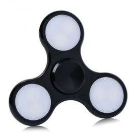 LED LIGHT HIGH SPEED FIDGET HAND SPINNER TOY (BLACK)