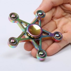 RAINBOW STAR STRESS RELIEF TOY HAND FIDGET SPINNER (COLORFUL)
