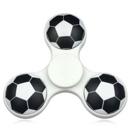 FIDDLE TOY SOCCER PATTERN FINGER GYRO FIDGET SPINNER (WHITE)