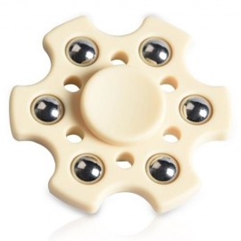 FOCUS TOY SNOWFLAKE SHAPE BALL BEARING FIDGET FINGER SPINNER (MILK WHITE)