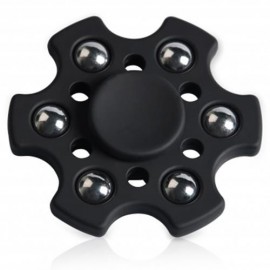 FOCUS TOY SNOWFLAKE SHAPE BALL BEARING FIDGET FINGER SPINNER (BLACK)