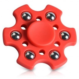 FOCUS TOY SNOWFLAKE SHAPE BALL BEARING FIDGET FINGER SPINNER (RED)
