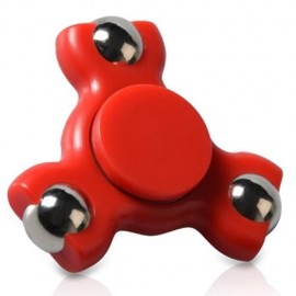 STRESS RELIEF TOY TRIANGLE BALL BEARING FIDGET SPINNER (RED)