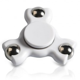 STRESS RELIEF TOY TRIANGLE BALL BEARING FIDGET SPINNER (WHITE)