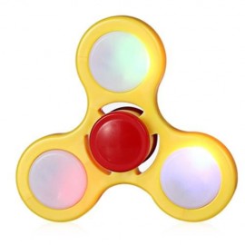 LED LIGHT ADHD FIDGET SPINNER STRESS RELIEVER RELAXATION GIFT (YELLOW)