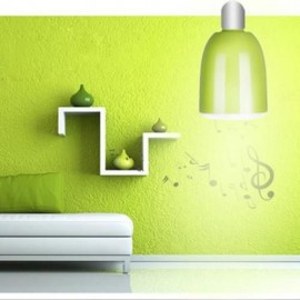 L101 E27 WIRELESS BLUETOOTH 4.0 AUDIO PLAYER SPEAKER COMBO APP CONTROL LED BULB (GREEN)
