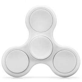 TRI-WING MATTE SURFACE ADHD FIDGET SPINNER STRESS RELIEF PRODUCT ADULT FIDGETING TOY (WHIT
