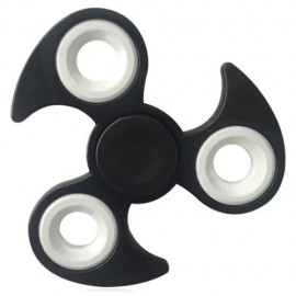FIDDLE TOY EDC TRI-BAR FINGER GYRO HAND SPINNER (BLACK)