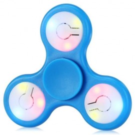 MULTI-COLOR PUSH BUTTON LED TRI-WING ABS FIDGET SPINNER WITH THREE FLASHING MODES FUNNY ST