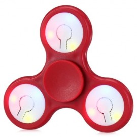 MULTI-COLOR PUSH BUTTON LED TRI-WING ABS FIDGET SPINNER WITH THREE FLASHING MODES FUNNY ST