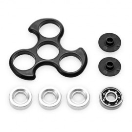 DIY LEAF TRILATERAL PATTERN ABS HAND SPINNER FINGER TOY (SILVER)