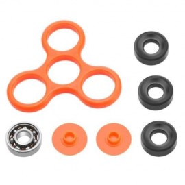 DIY HOMOCHROMY TRILATERAL PATTERN ABS HAND SPINNER FINGER TOY (ORANGE)