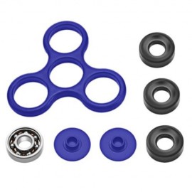 DIY HOMOCHROMY TRILATERAL PATTERN ABS HAND SPINNER FINGER TOY (BLUE)
