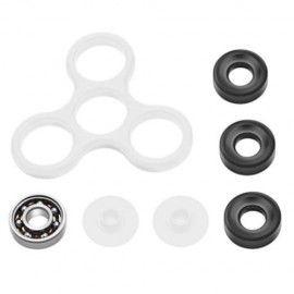 DIY HOMOCHROMY TRILATERAL PATTERN ABS HAND SPINNER FINGER TOY (WHITE)