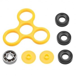 DIY HOMOCHROMY TRILATERAL PATTERN ABS HAND SPINNER FINGER TOY (YELLOW)