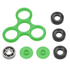DIY HOMOCHROMY TRILATERAL PATTERN ABS HAND SPINNER FINGER TOY (GRASS GREEN)