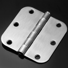 3.5 INCH 6 HOLES DOOR DRAWER HINGE WITH IRON MATERIAL - 2PCS (SILVER)
