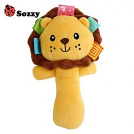 SOZZY CUTE CARTOON PLUSH BABY HANDBELL TOY (COLORMIX)